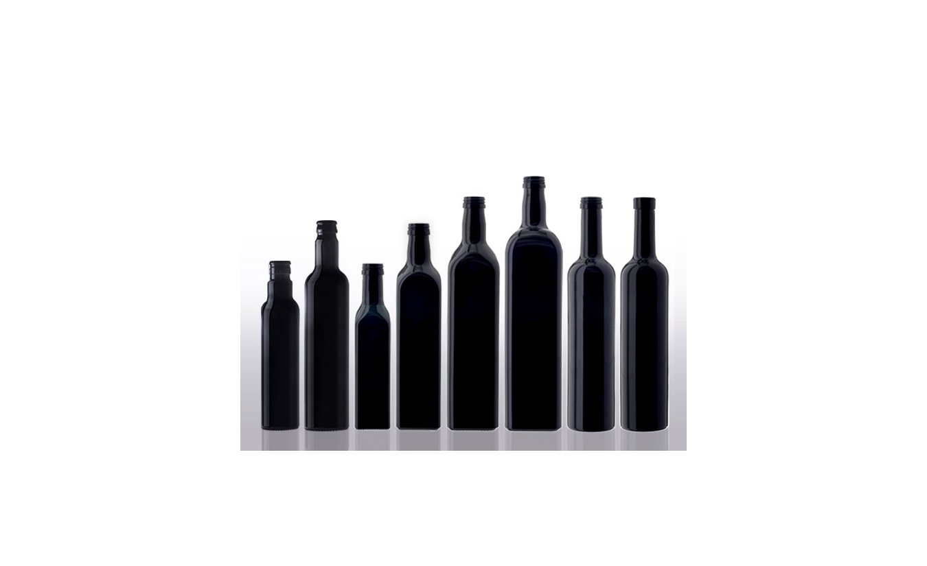 Miron violet glass oil bottles square model