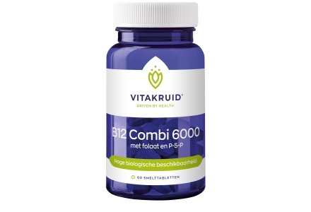 Vitakruid B12 Combi 6000 met folaat en P-5-P 60 smelttabletten