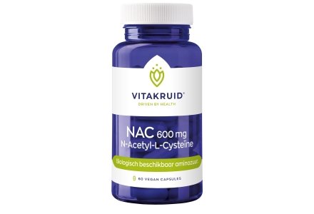 Vitakruid NAC 600 mg N-Acetyl-L-Cysteïne 60 vegan capsules