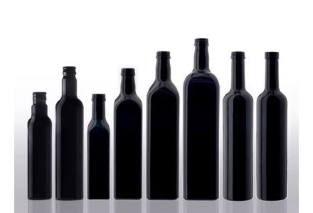 Miron violet glass oil bottles square model