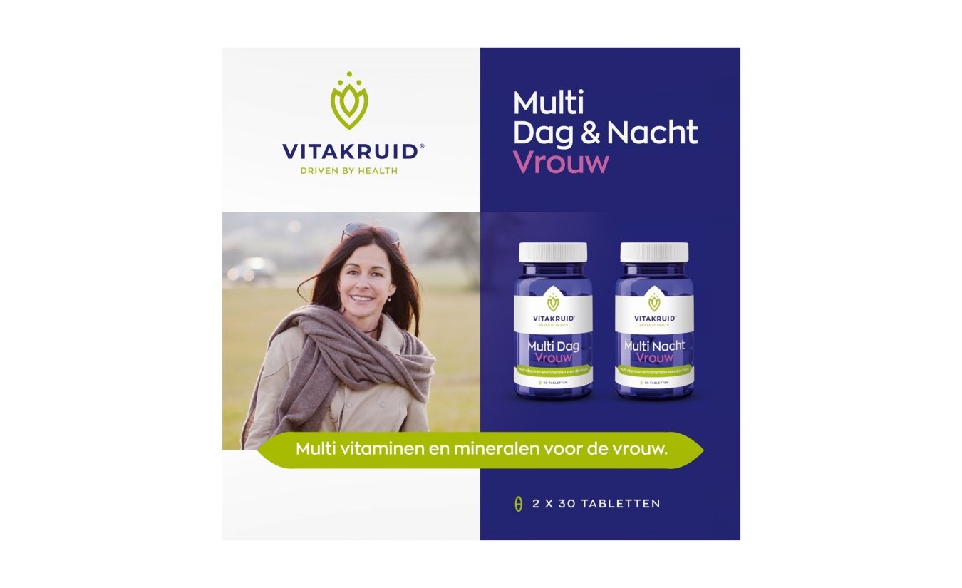 Vitakruid Multi Dag & Nacht Vrouw 2 x 30 tabletten