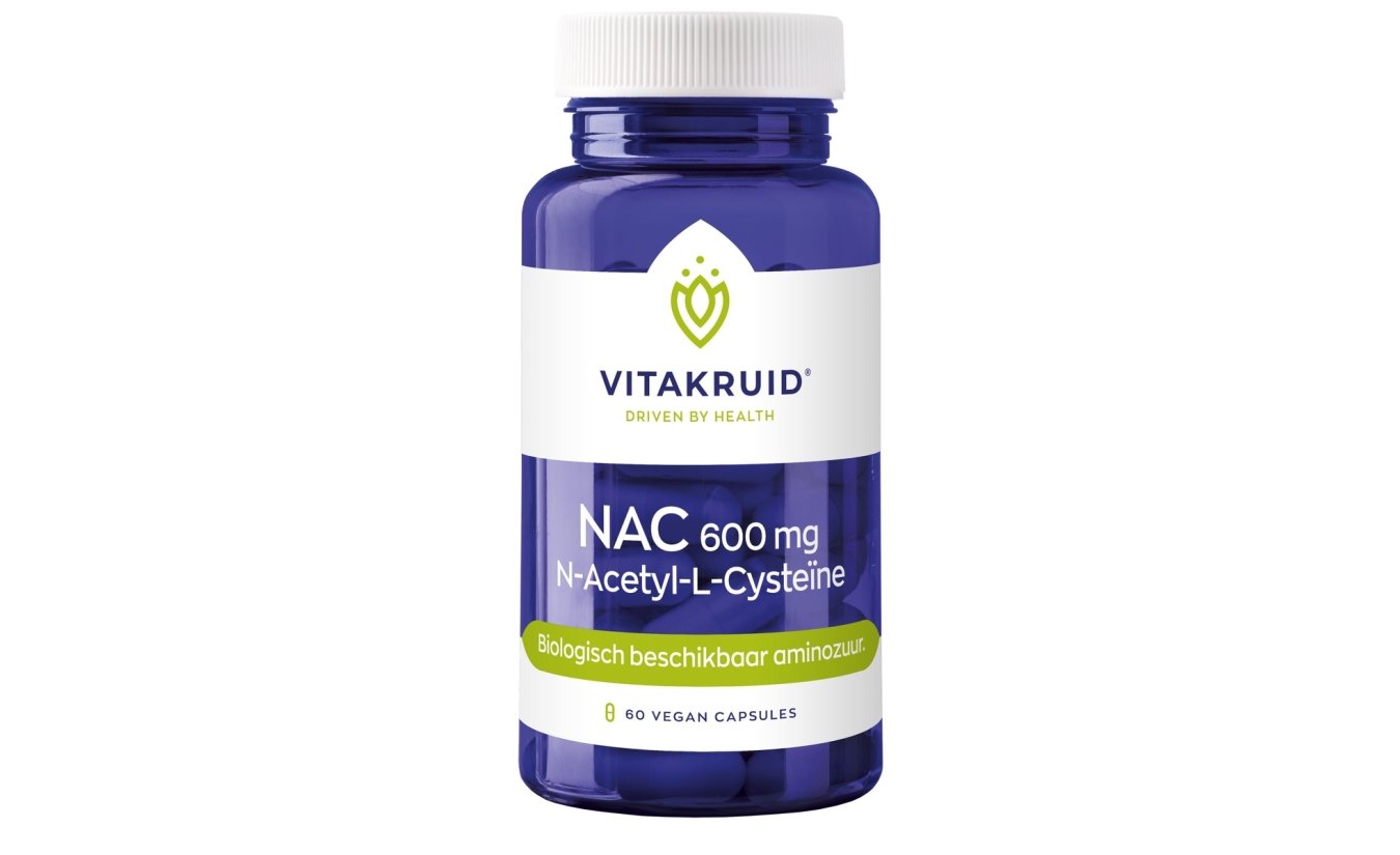 Vitakruid NAC 600 mg N-Acetyl-L-Cysteïne 60 vegan capsules