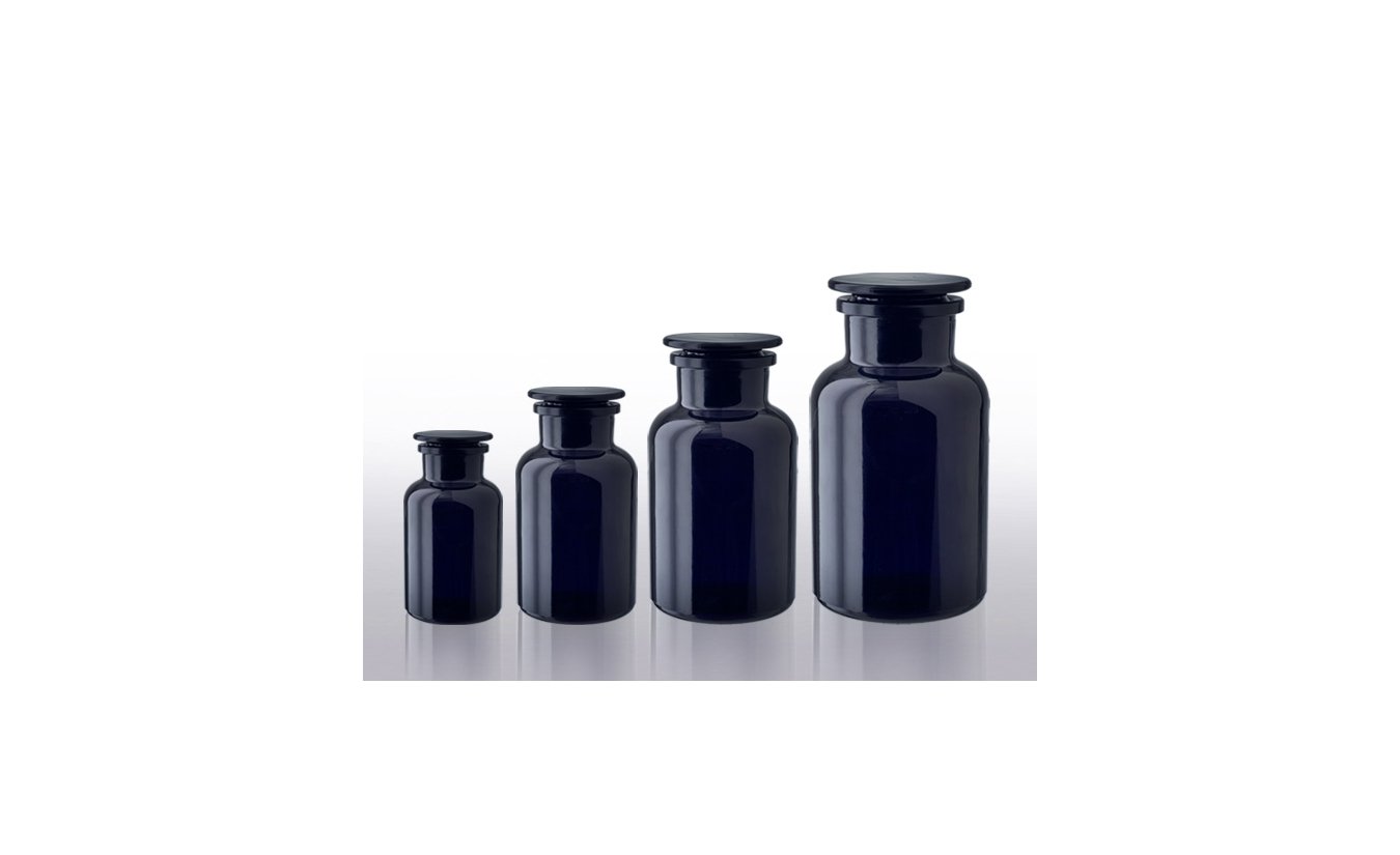  Miron violet glass apothecary bottles 