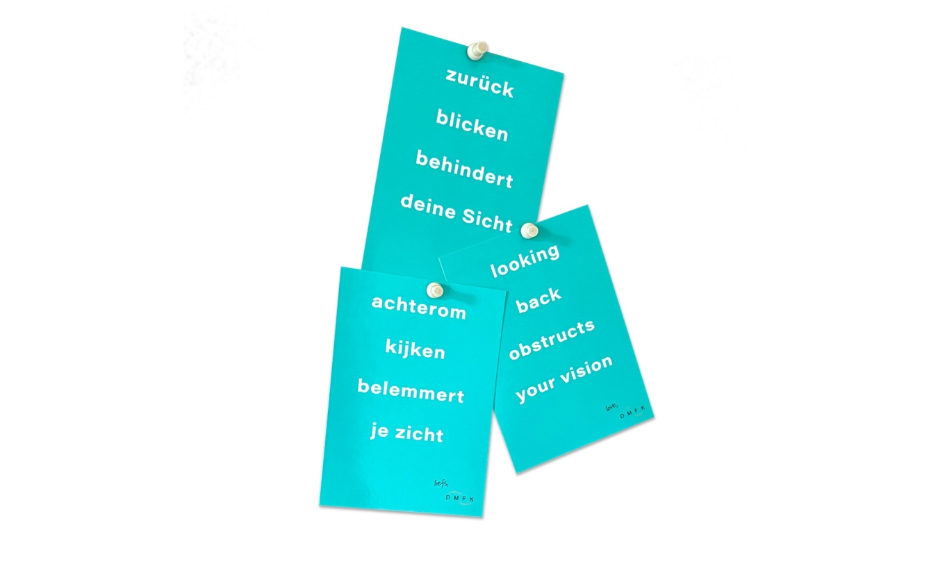 Intentiekaart Achterom kijken belemmert je zicht