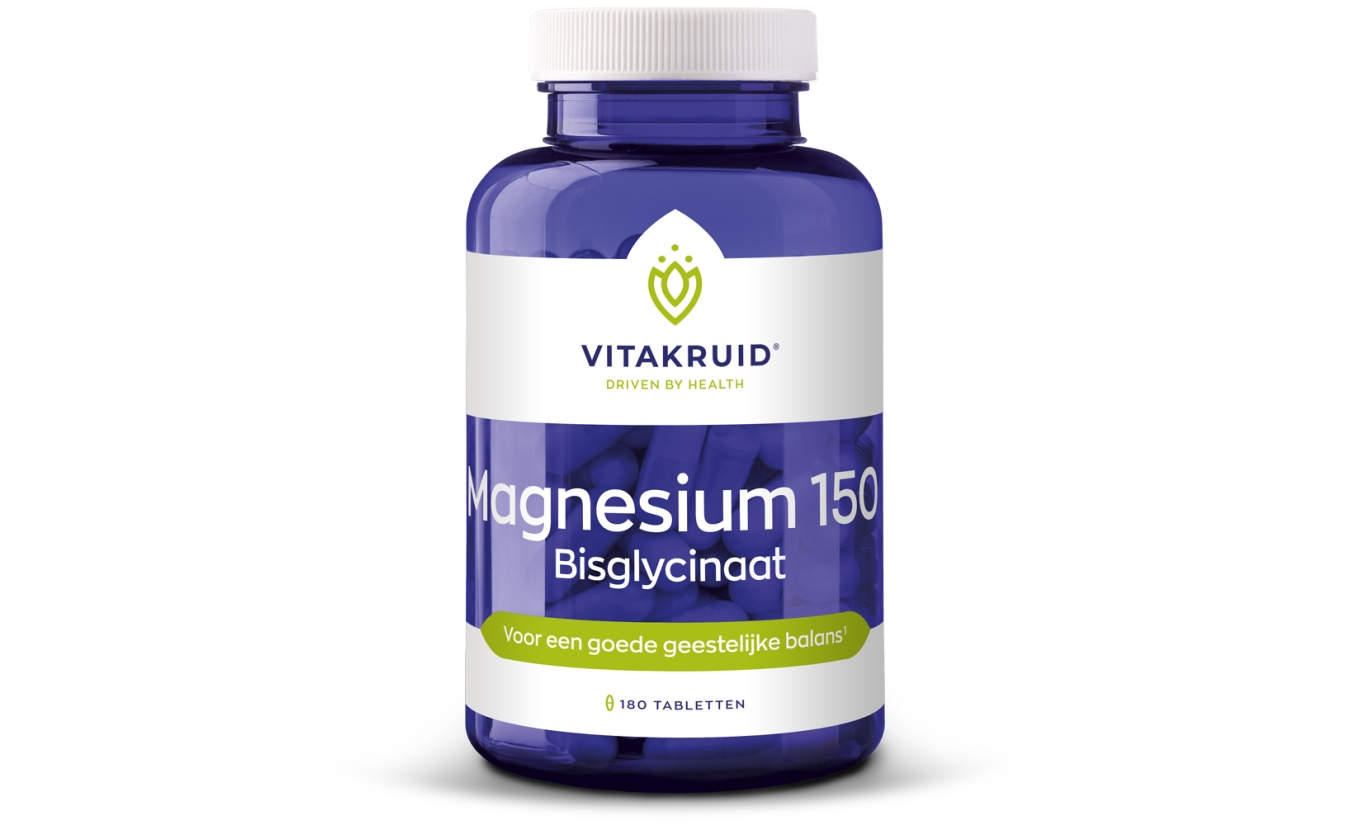 Vitakruid Magnesium 150 Bisglycinaat 180 tabletten