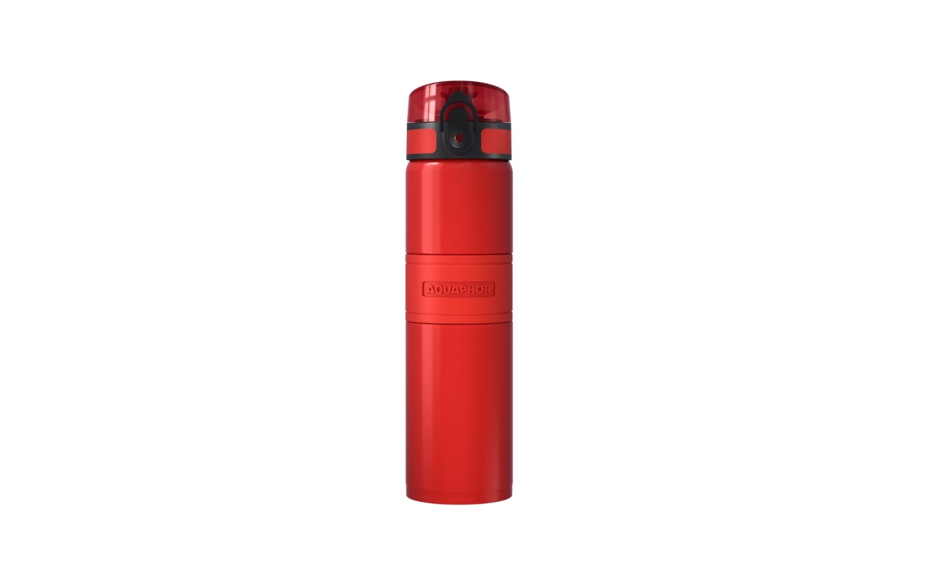 AQUAPHOR thermosfles City Cool met filter (rood)