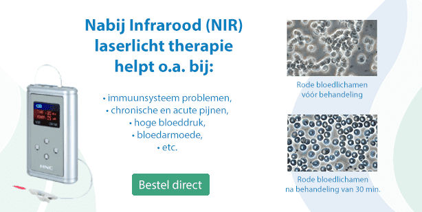 Resultaat van laserlicht therapie op bloed